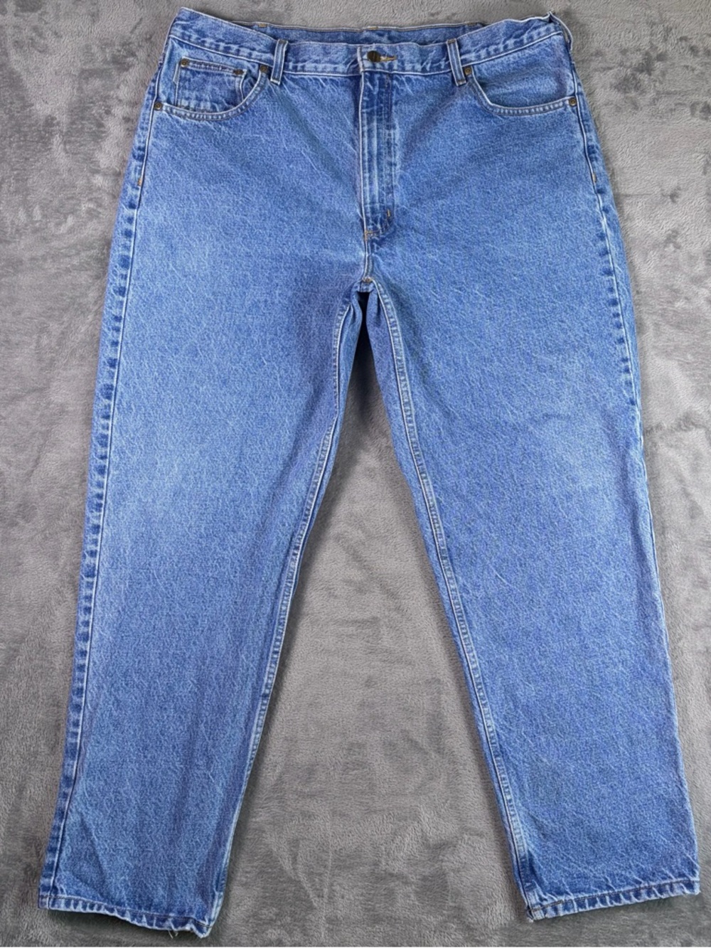 Carhartt Relaxed Fit Jeans Men's 42x32 Blue Denim Workwear B17 DST Baggy Skater